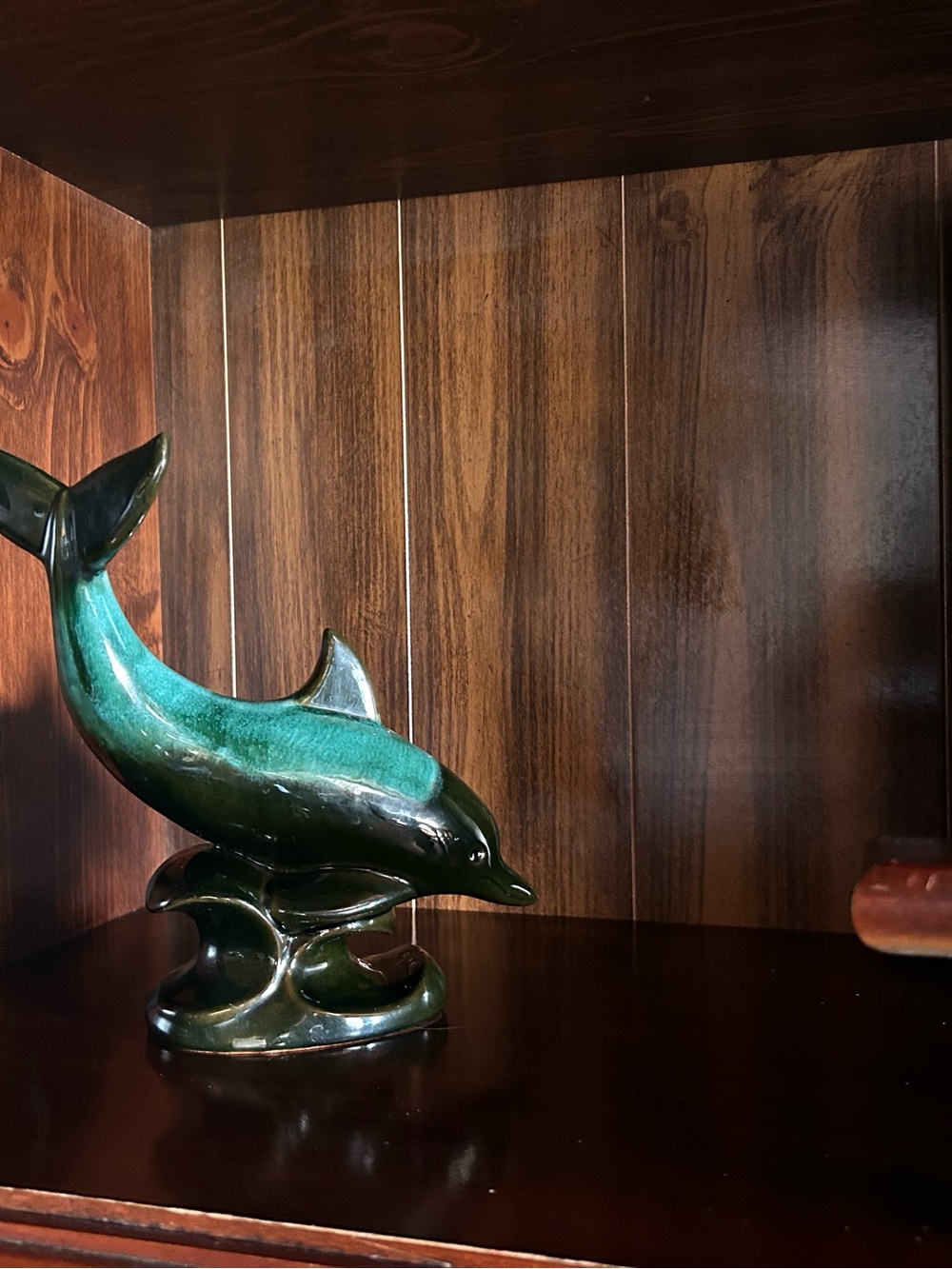Vintage Blue Mountain Pottery Dolphin Figurine